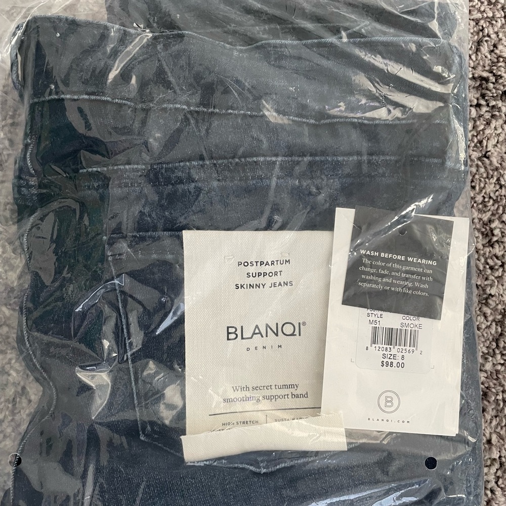 NWT Size 8 Blanqi postpartum skinny jeans